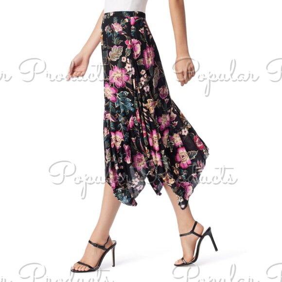 Jessica Simpson | Margot Maxi Tiered Skirt, Arcadian Bloom Print - Picture 1 of 8
